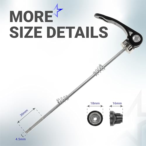 Quick Release Skewers for Mountain & Road Bikes - 1 Pair