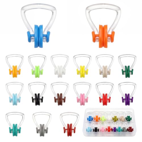 15-Piece Waterproof Swimming Nose Clips - Transparent Silicone Plugs