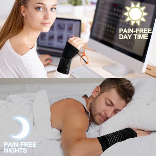 Adjustable Compression Wrist Brace Support - 2 Pack for Pain Relief