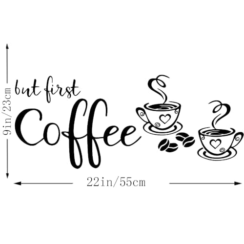But First Coffee Vinyl Wall Decal Sticker for Coffee Shop Decoration Kitchen Home Wall Art D?cor