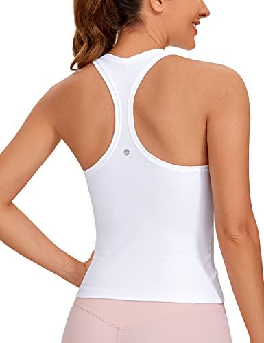 Butterluxe Racerback Tank Top for Women - White, Small