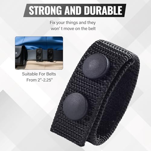8PCS Heavy-Duty Tactical Belt Keepers with Double Snaps