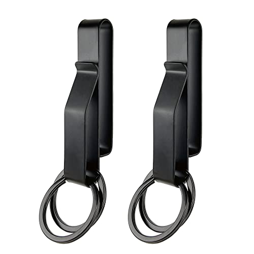 Stainless Steel Duty Belt Key Holder - Tactical Stealth Clip - Black