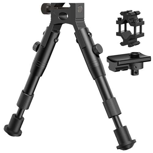 3-in-1 Rifle Bipod - Picatinny Mount, Adjustable 6.3-7 Inches