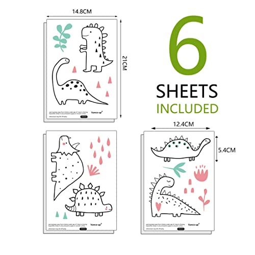 Wall Decals, Peel and Stick Stickers, Drawing Dinos