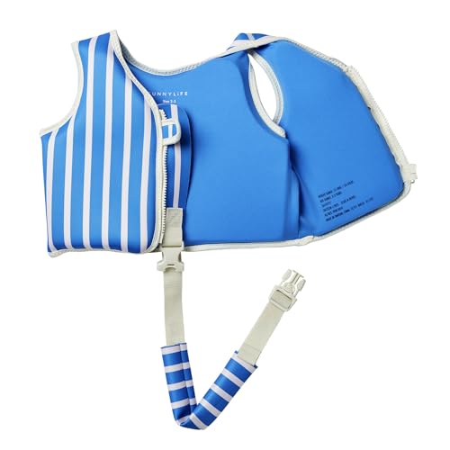 Kids Swim Vest with Adjustable Safety Strap - Blue, Size 2-3, Sunnylife