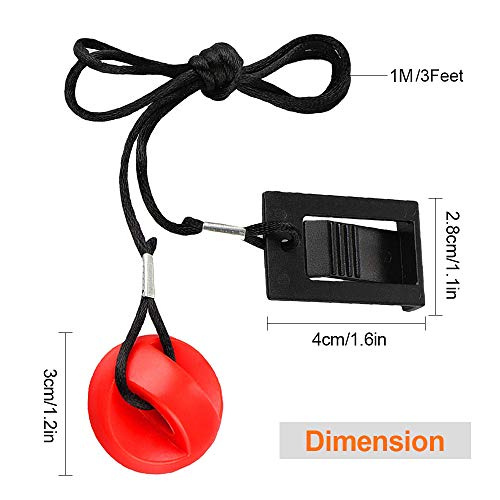 Universal Magnetic Treadmill Safety Key - Round Replacement Clip - Classic