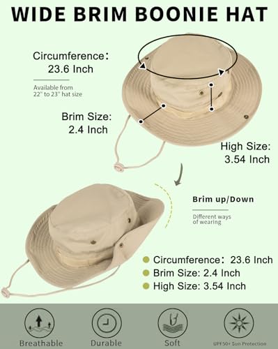 UPF 50+ Foldable Bucket Hat for Men & Women - UV Protection for Hiking, Beach & Fishing