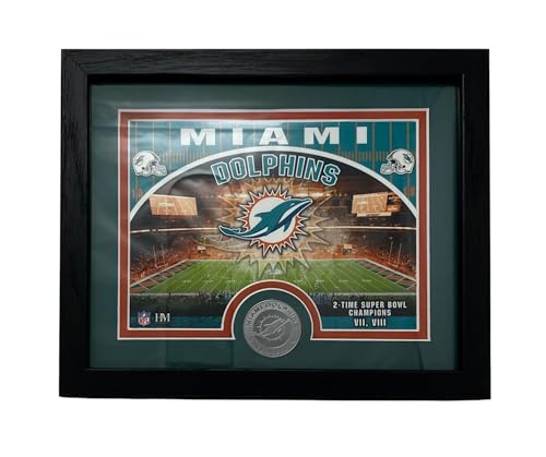 Miami Dolphins 9" x 11" Stadium Coin Photo Mint - Limited Edition
