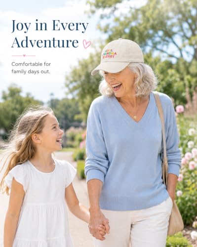 Adjustable Cotton Grandma Hat – Beige Gift for Grandkids Waldeal
