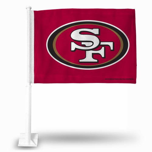 San Francisco 49ers Double-Sided Car Flag - 16" x 19"