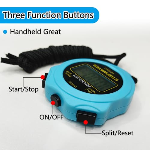 Digital Stopwatch Timer for Sports - Silent Operation & Large Display