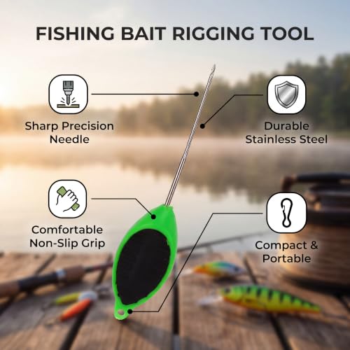 Fishing Rigging Tool Set - Stainless Steel Baiting Drill & Needle
