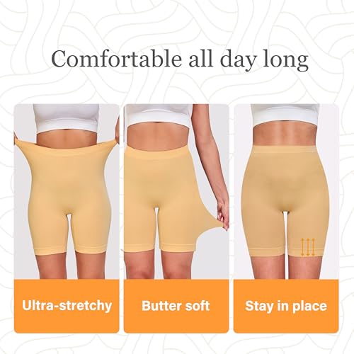 Slip Shorts for Women - Anti Chafing Boyshorts, Large Color-sss