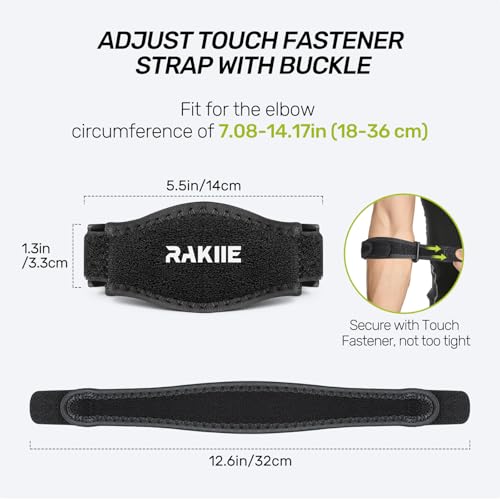 Tennis Elbow Brace with Adjustable Strap - Blue