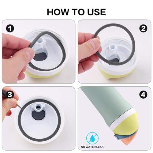 Silicone Replacement Gasket Seals for Straw Lids - 4 Pack