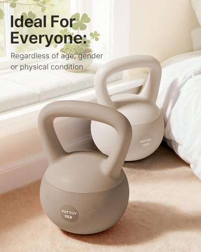 YOTTOY Soft Kettlebell for Home Workout with Wide Handle & Cushioned Base