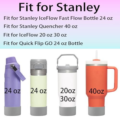 Silicone Boot Sleeve for Stanley Water Bottles - Gray, 2 Pcs