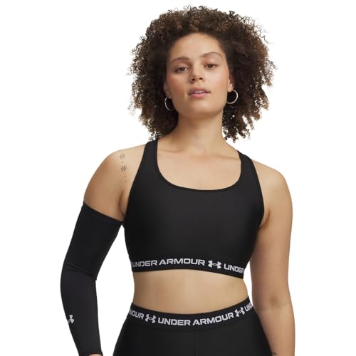 Under Armour Women's Crossback Mid Impact Sports Bra - Small / Ultimate Black / White