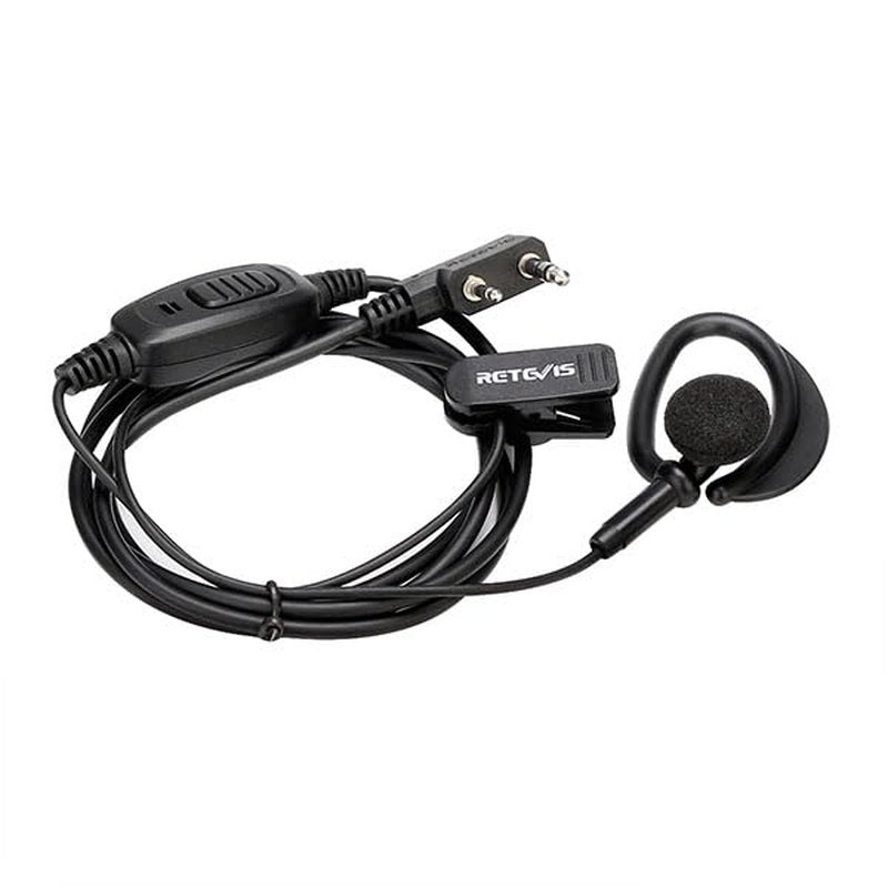 Retevis RT68 Walkie Talkies Earpiece with Mic, Soft Earhook, 2 Pin, for RT22 RT68 RT21 H-777 RT27 RT68H, Compatible with Kenwood, Pxton, Baofeng BF-888S 2 Way Radio, Two Way Radio Headset(10 Pack)