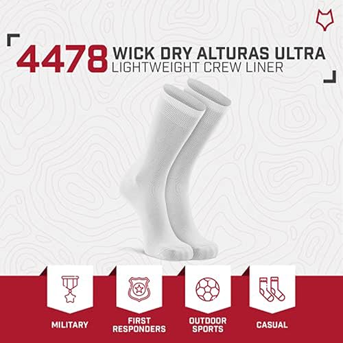 Fox River Women's Dry Ultra-Lightweight Crew Liner Coolmax Medium White Boot Sock