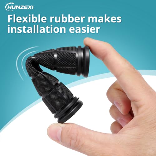 Bike Handlebar Grips Replacement - Rubber Non-Slip Grips 4 Pack - Black