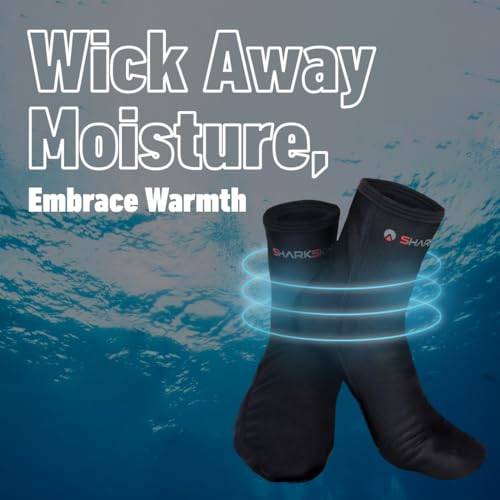 Sharkskin Chillproof Socks Large Black - Thermal & Moisture-Wicking Socks