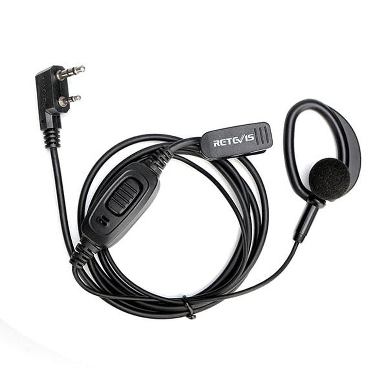 Retevis RT68 Walkie Talkies Earpiece with Mic, Soft Earhook, 2 Pin, for RT22 RT68 RT21 H-777 RT27 RT68H, Compatible with Kenwood, Pxton, Baofeng BF-888S 2 Way Radio, Two Way Radio Headset(10 Pack)