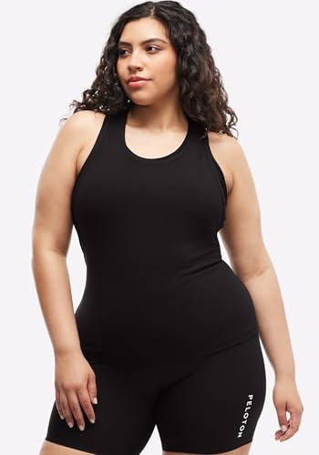 Peloton Women's Cadent Racerback Active Tank Top Medium Black - Breathable & Moisture-Wicking Fitness Top
