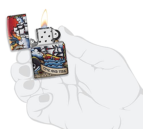Zippo Nautical Lighters Blue – Windproof, Refillable American Made