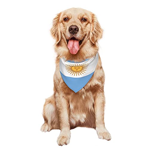 Dog Bandana - Flag of Argentina, Adjustable Triangle Bib for Pets