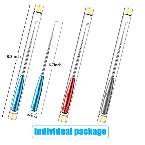 3-Piece Stainless Steel Fish Hook Remover Tool Set with Magnetic Tip