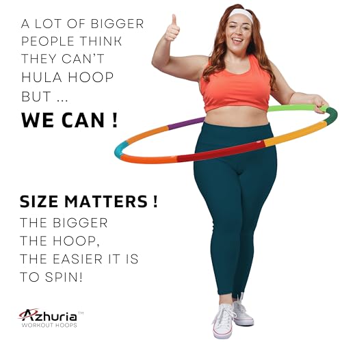 Weighted Hula Hoop for Adults - 3.2lb, 43in Diameter, Multicolor