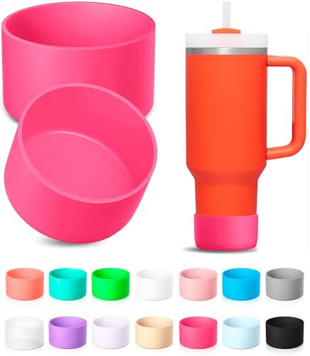 Silicone Boots for Tumblers & Bottles - 2-Pack Rose Red