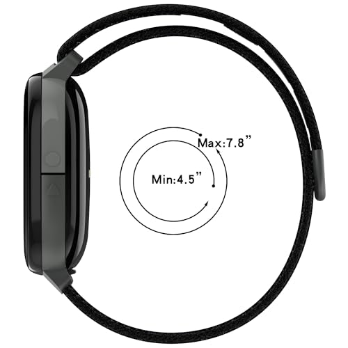 Fitbit Ace LTE Replacement Sport Strap - Quick Release Nylon Band, Black
