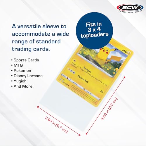 Protective Card Sleeves - 2-5/8 x 3-5/8 Inches