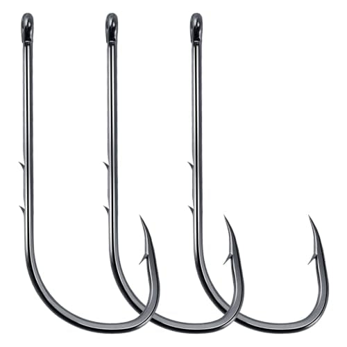 100 Pack Baitholder Fishing Hooks - Straight Shank 4# Size