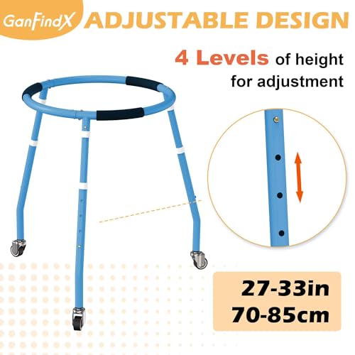 GanFindX Kids Adjustable Height Roller Skating Trainer Blue - Safe & Stable Walker