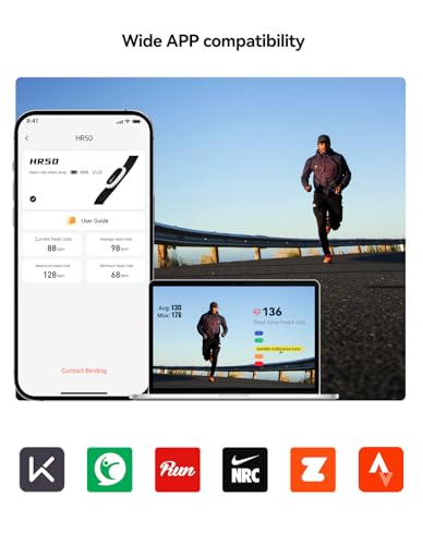 HR50 Cycling Sensor Chest Strap - IPX7 Waterproof Bluetooth