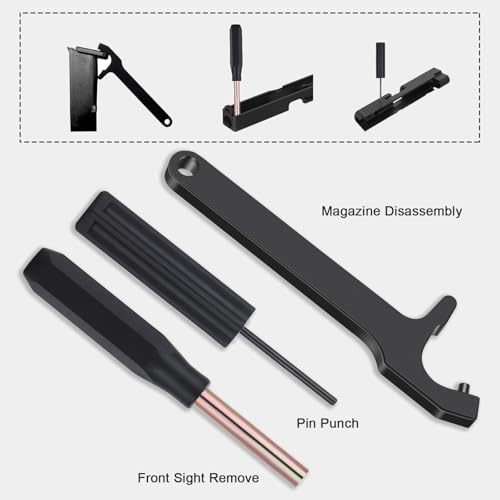 Glock Front Sight Removal Tool Kit - Magazine Disassembly & Pin Punch