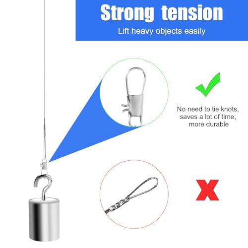 30pcs Stainless Steel Fishing Leaders - 11.22 Inch Swivel Lines for Saltwater & Freshwater