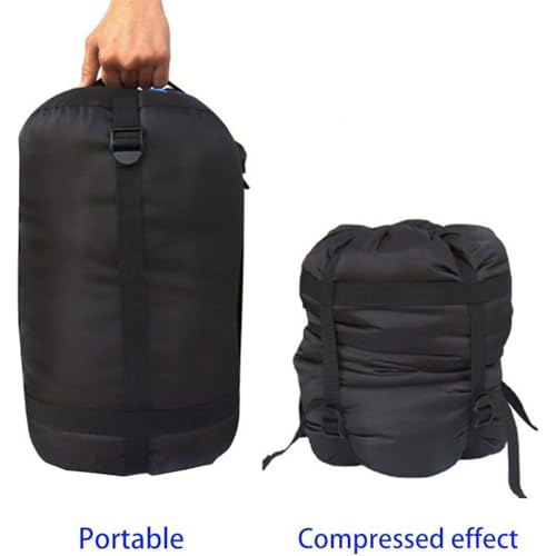 MOOCY 12L Black Waterproof Compression Sack 2-Pack for Sleeping Bags & Camping Gear