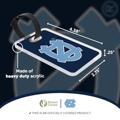 Acrylic Luggage Tag - UNC Tar Heels - Pack of 2 - A
