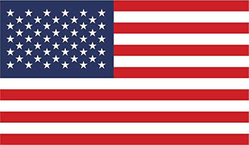 USA Flag Vinyl Decal Sticker - 2-Pack, 5 x 3 Inches, UV-Resistant