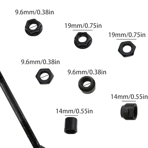 175mm Bicycle Rear Hub Axle - Durable High-Quality Metal