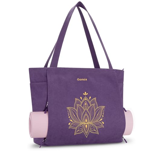 Yoga Mat Bag with Zipper Carrier - Purple, X-Large