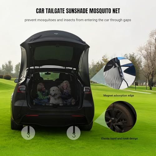 TECUUL Full Wrap SUV & Van Tailgate Mesh Screen - Camping Mosquito Net
