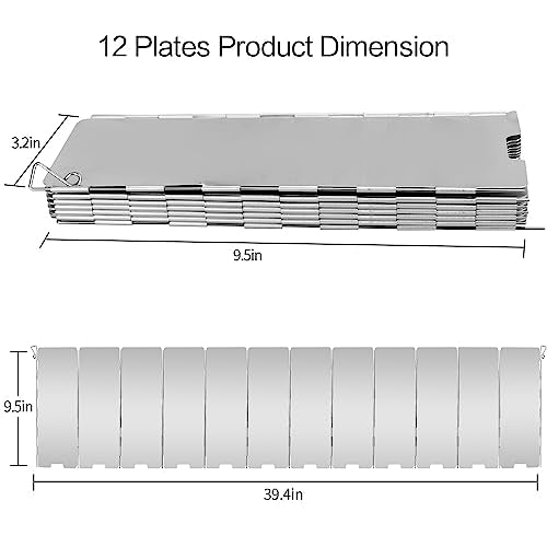 Aluminum Stove Windshield with 12 Removable Plates & Drawstring Bag