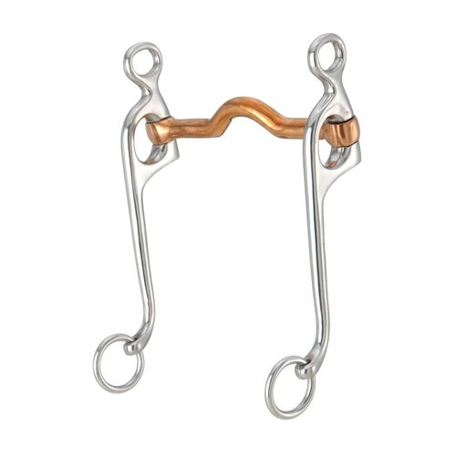 Tough 1 Kelly Silver Star Stainless Steel Swivel Cheek Copper Low Port Mouth Bit, Other, 5