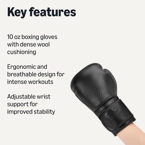 Amazon Basics 10oz Boxing Gloves for Sparring, Muay Thai & MMA – Men & Women